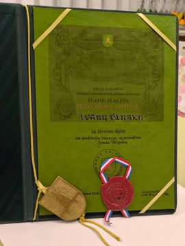 Zlatna plaketa „Pečat Grada Valpova“ za životno djelo, 3. prosinca 2012.
